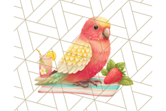Strawberry Red Lemon Yellow Summer Clipart PNG, Summer Icons Product Image 4