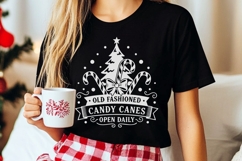 Old Fashioned Candy Canes Open Daily Svg, Candy Cane Svg. Product Image 6