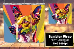Unique Abstract Dog Tumbler Wrap 20oz Sublimation Product Image 1
