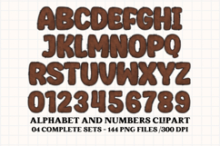 Fall Autumn Alphabet png clipart, fall autumn letters doodle Product Image 2