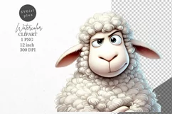 Sheep clipart, Funny clipart, Farm animals clipart Product Image 1