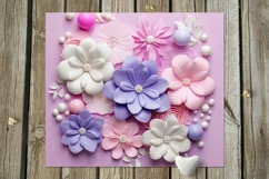3D papercut pink & purple Flowers | 8 Skinny tumbler designs Product Image 8