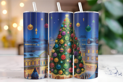 Merry Christmas Tree Tumbler Wrap | Christmas Wrap Product Image 1