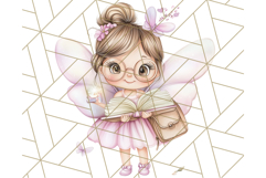 Bookish Fairy PNG Clipart, Whimsical Reading Elements Png Product Image 4
