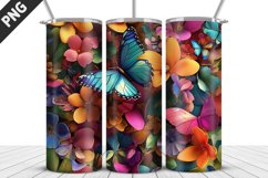 Flowers Tumbler Wrap | Sublimation Design | Tumbler PNG Product Image 1