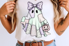 Pastel Halloween Ghost Png, Cute Girly Spooky Png, Fall Png. Product Image 8