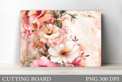 Flowers Cutting Board. Floral Cutting Board Design Product Image 1