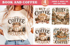 Funny Cat Coffee Quote Sublimation PNG Product Image 1
