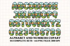 Kids Jungle Alphabet clipart, kids jungle letters doodle Product Image 2