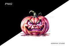 Halloween Pink Pumpkin Clipart Product Image 1