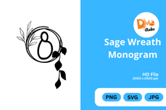 Sage Wreath Monogram Product Image 1