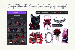 Gothic Romantasy Clipart Bundle BookTok Smut Dark Romance Product Image 8