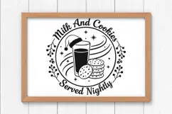 Milk And Cookies For Santa Svg, Christmas Cookies Svg. Product Image 9