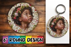Lovely Round Charm: Cupid Sublimation Design Product Image 1