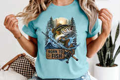 Born to Fish PNG, Largemouth Bass Fishing Sublimation Product Image 8