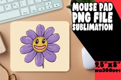 Whimsical Retro Mouse Pad Blossoms: Sublimation PNG Product Image 1