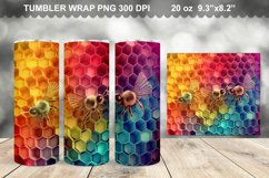 Bee Honeycomb Tumbler Design - 20oz Skinny Product Image 1