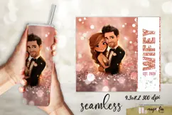 Hubby and Wifey Wedding Est.2026 Tumbler Sublimation Product Image 5