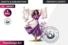 Lavender Clipart PNG, French Country Botanical sublimation Product Image 1