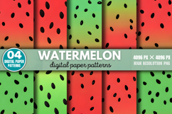 Watermelon Digital Paper Background Bundle PNG Product Image 9