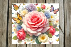 Valentine rose | Skinny tumbler Sublimation design PLUS2 Product Image 4