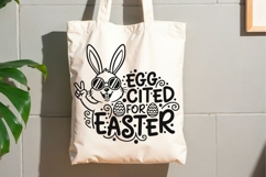 Eggcited For Easter Svg, Funny Easter Bunny Svg, Egg Pun Svg Product Image 8