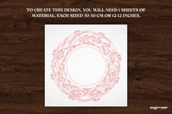 Floral Wreath Door Sign Laser Cut | Door Hanger | SVG Product Image 2