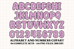 Baby Girl Alphabet, baby girl letters doodle, baby clipart Product Image 2
