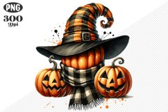 Halloween Pumpkins Sublimation - Clipart PNG Design Product Image 1