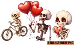 Christmas Skeleton Sublimation Clipart Product Image 1