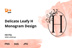 Delicate Leafy Monogram Design Product Image 1