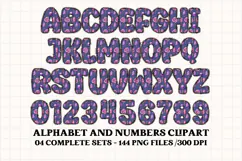 Halloween Alphabet png clipart, halloween letters doodle Product Image 2