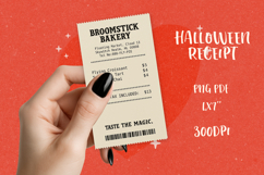 Spooky Halloween Receipt PNG|Funny Printable &amp; Sublimation Product Image 1