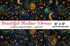 Beautiful Shadow Woman Backgrounds JPG Product Image 1