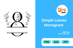 Simple Leaves Monogram Product Image 1