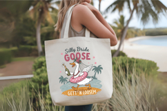 Silly Bride Goose Gett’n Loose, Beach PNG Sublimation Design Product Image 7