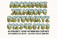 Kids Jungle Alphabet clipart, kids jungle letters doodle Product Image 2