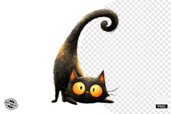 Halloween Black Cat Clipart Product Image 1