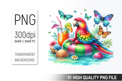Summer Animals Clipart PNG Bundle, Tropical Summer Animals Product Image 5