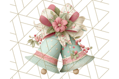 Pastel Christmas Clipart, Mint and Blush Holiday PNG Product Image 4