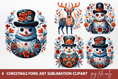 Christmas Fork Art Sublimation Clipart Christmas Fork Art Product Image 1