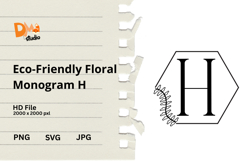Eco-Friendly Floral Monogram Product Image 1