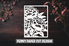 11 Peony Flowers Paper Cut Cards Template Product Image 10