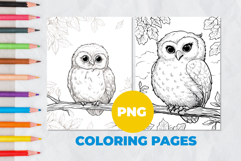 Owl in the forest Coloring Pages | Coloring book Product Image 1