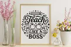 Teach Like A Boss Svg, Back To School Svg, Funny Teacher Svg Product Image 9