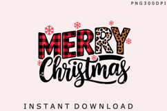 Leopard Print Merry Christmas Doodles Product Image 2