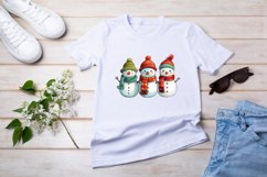 colorful Christmas snowman clipart, snowman sublimation Product Image 2