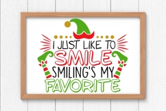 I Just Like To Smile Svg, Christmas Elf Svg, Elf Hat Svg. Product Image 9