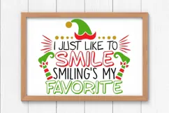 I Just Like To Smile Svg, Christmas Elf Svg, Elf Hat Svg. Product Image 9