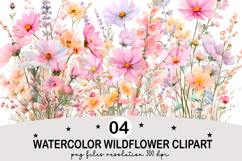 Watercolor Wildflower Clipart Watercolor png Product Image 1
